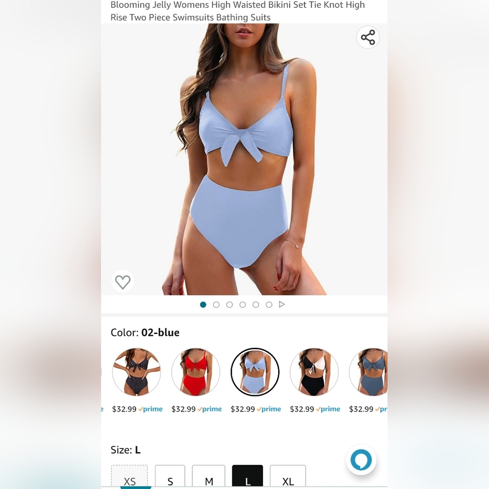 High waisted bikini, large